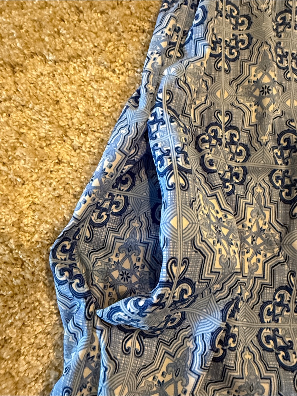 Cabana Life size SM Blue Patterned Neck Dress - Picture 4 of 7